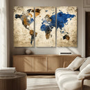 World Map Canvas Print – Detailed Map of the World Wall Art by MyGreatCanvas | Canvas Wall Art Prints | Photo Prints & Wall Decor