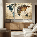 World Map Canvas Print – Detailed Map of the World Wall Art by MyGreatCanvas | Canvas Wall Art Prints | Photo Prints & Wall Decor