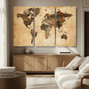 Push Pin World Map Canvas Print – Framed Travel Tracker Wall by MyGreatCanvas | Canvas Wall Art Prints | Photo Prints & Wall Decor