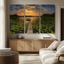 Lake and Flower Wall Art Canvas Print