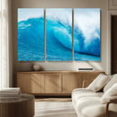 Big Ocean Surfing Wave Wall Art Canvas Print