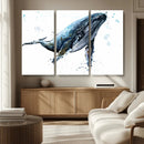 Watercolor Whale Wall Art Canvas Print by MyGreatCanvas | Canvas Wall Art Prints | Photo Prints & Wall Decor