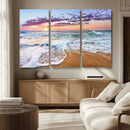 Coastal Sunset Art Beach Canvas Wall Art Print | Ocean Waves by MyGreatCanvas | Canvas Wall Art Prints | Photo Prints & Wall Decor