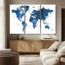 World Map Canvas Print – Framed Detailed Map of the World by MyGreatCanvas | Canvas Wall Art Prints | Photo Prints & Wall Decor