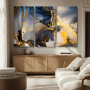 Large Abstract Wall Art Print - Gold and Blue Abstract by MyGreatCanvas | Canvas Wall Art Prints | Photo Prints & Wall Decor