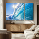 Blue Big Wave Surfing Ocean Canvas Wall Art Artwork Print by MyGreatCanvas | Canvas Wall Art Prints | Photo Prints & Wall Decor