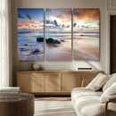 Serene Weather On The Beach Wall Art Canvas Print