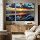 Beach Sunset Print - Stunning Ocean Canvas Artwork with