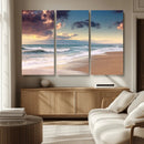 Cloudy Weather Beach Sunset Canvas Print | Sunrise Wall Art by MyGreatCanvas | Canvas Wall Art Prints | Photo Prints & Wall Decor