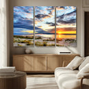 Sunset On The Ocean Wall Art Canvas Print