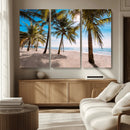 Palm Beach Tropical Island Wall Art Canvas Print