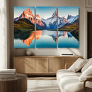 Landscape Mountain and Lake View Wall Art Canvas Print