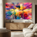 Blazing Vibrant Colors Cloud Wall Art Canvas Print
