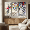 Banksy Art Butterfly Girl Explosion Canvas Art – Vibrant by MyGreatCanvas | Canvas Wall Art Prints | Photo Prints & Wall Decor