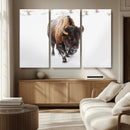 Bison Winter Wall Art Canvas Print For Farmhouse Decor