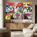 Picasso Style Art Abstract Canvas Wall Art Print , Colorful by MyGreatCanvas | Canvas Wall Art Prints | Photo Prints & Wall Decor