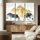 Golden Mountain Triptych Wall Art Canvas Print, Modern by MyGreatCanvas | Canvas Wall Art Prints | Photo Prints & Wall Decor