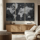 World Map Canvas Print – Detailed Map of the World Wall Art