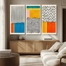 Canvas Print Wall Art Abstract Illustrs Art Boho, Framed