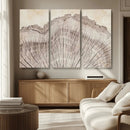 Tree Ring Wall Art Triptych, Rustic Wood Ring Canvas Print,