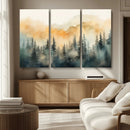 Abstract Forest Print - Mountain Wall Art | Autumn Landscape