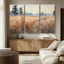 Golden Fields Canvas Wall Art Print – Serene Landscape of
