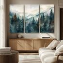 Serenity Forest Wall Art Canvas | Foggy Mountain Landscape
