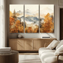 Golden Autumn Forest Wall Art Canvas | Mountain Landscape