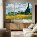 Wheatfield With Cypresses By Van Gogh Painting Wall Art