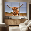 Texas Longhorn Wall Art Print, Framed Longhorn Cow Wall Art