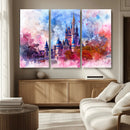 Disney Wall Art: Dreamy Watercolor Cinderella Castle Canvas by MyGreatCanvas | Canvas Wall Art Prints | Photo Prints & Wall Decor