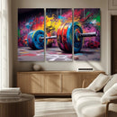 Abstract Graffiti Barbell Canvas Wall Art – Urban Fitness