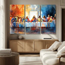 Abstract Watercolor The Last Supper Wall Art