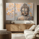 Abstract Buddha Statue Wall Art Canvas Print - Modern