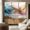 Abstract Flowing Colors Wall Art Canvas Print