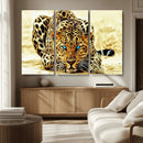 Blue-Eyed Leopard Canvas Wall Art - Framed Animal Print