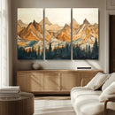 Rustic Wood Mountain Wall Art Print | Triptych Giclee Print by MyGreatCanvas | Canvas Wall Art Prints | Photo Prints & Wall Decor