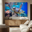 Underwater Sea Turtle Wall Art Canvas Print – Vibrant Ocean