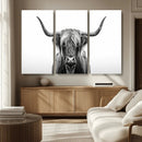 Highland Wall Art Canvas Print – Minimalist Black and White by MyGreatCanvas | Canvas Wall Art Prints | Photo Prints & Wall Decor