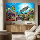 Colorful Coral Reef and Sea Life Turtle Canvas Print, by MyGreatCanvas | Canvas Wall Art Prints | Photo Prints & Wall Decor