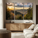 Sunrise Over the Smoky Mountains Canvas Wall Art –