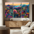 Colorful Abstract Landscape Wall Art Print Canvas - Vibrant