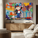Pop Art Monopoly Man Canvas Wall Art Print - Bold and