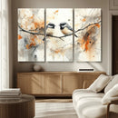 Abstract Watercolor Chickadee Bird Canvas Wall Art Print - by MyGreatCanvas | Canvas Wall Art Prints | Photo Prints & Wall Decor