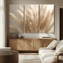 Pampas Grass Canvas Wall Art - Elegant Neutral Decor for