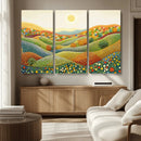 YAYOI KUSAMA Wall Art - Colorful Dot Art Landscape Canvas,