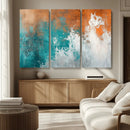 Vintage Abstract Print - Bold Teal and Orange Canvas Wall by MyGreatCanvas | Canvas Wall Art Prints | Photo Prints & Wall Decor