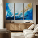 Blue Abstract Print - Dynamic Ocean-Inspired Canvas Wall Art