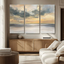 Modern Coastal Artwork with Vibrant Abstract Ocean Waves