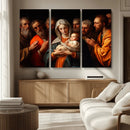 Religious Canvas Wall Art Print - Madonna and Child with